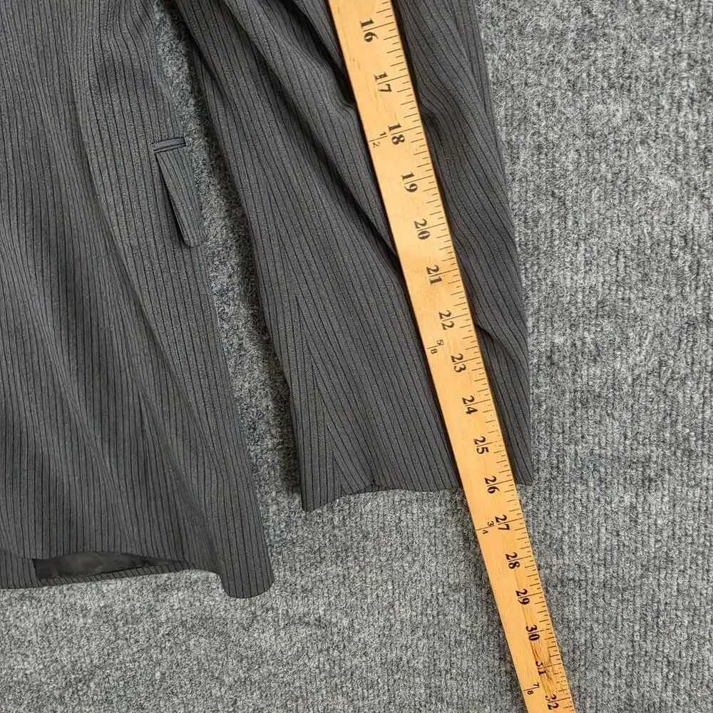 Prada Blazer Mens 50L Gray Pinstripe Virgin Wool Meetings Business Italy Luxury